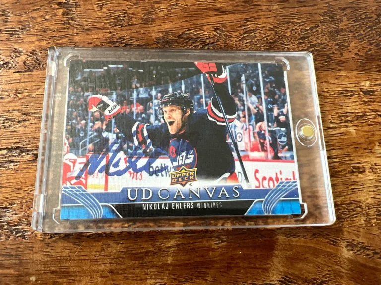 Nikolaj Ehlers IP Signed Upper Deck Canvas Card PSA DNA  Autographed Jets