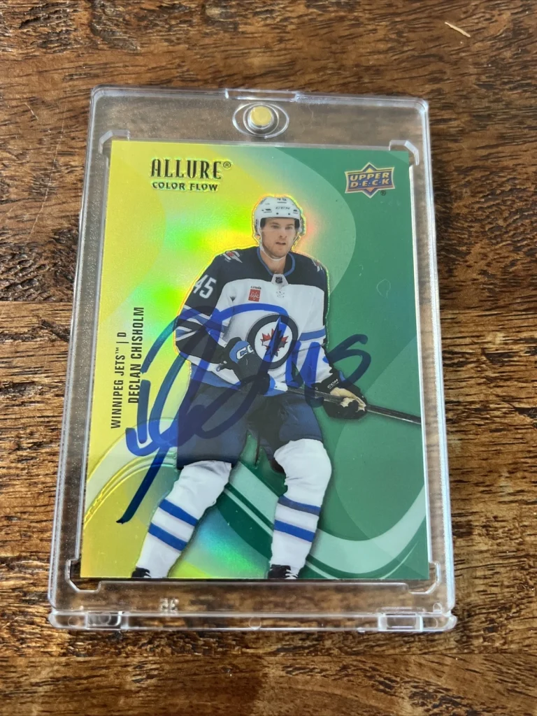 Declan Chisholm IP Signed Upper Deck Allure Card PSA DNA Autographed Jets