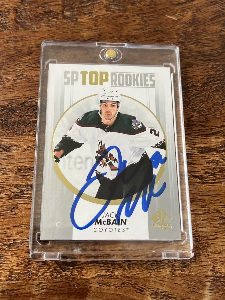 Jack McBain IP Signed Upper Deck SP Authentic Card PSA DNA Autographed Coyotes