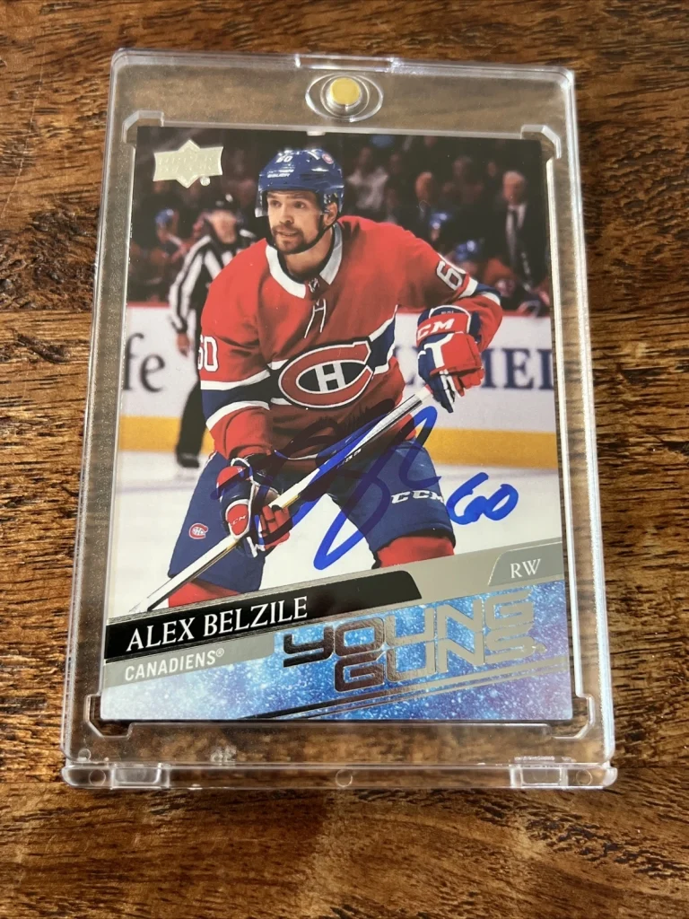 Alex Belzile IP Signed Upper Deck Young Guns Card PSA DNA Autographed Canadiens