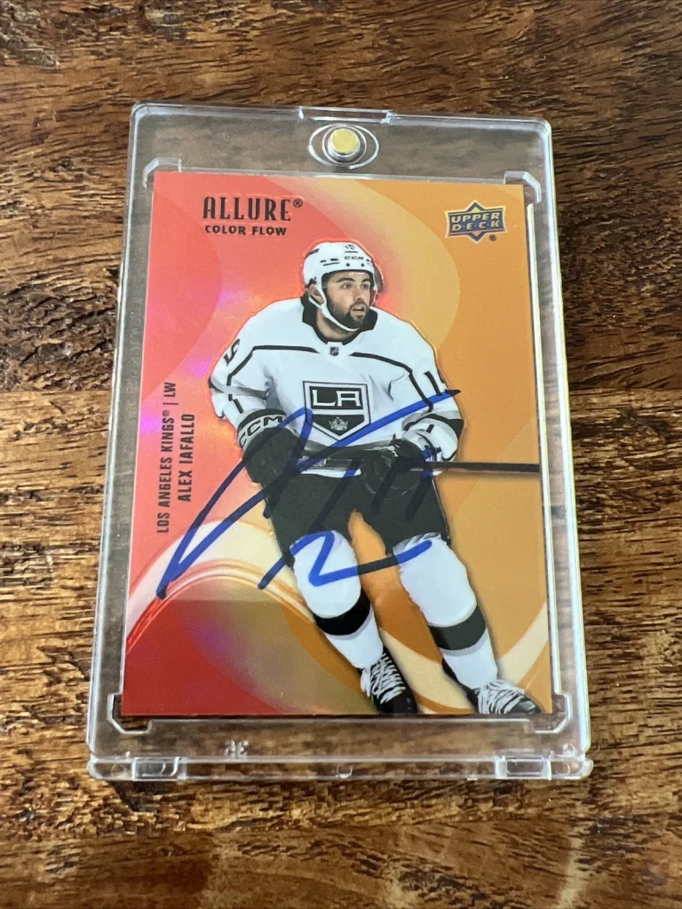 Alex Iafallo IP Signed Upper Deck Allure Card PSA DNA Autographed Kings