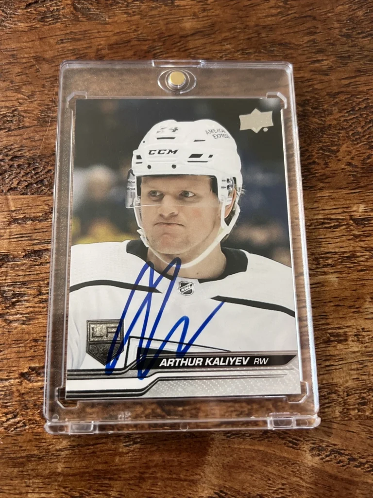 Arthur Kaliyev IP Signed Upper Deck Card PSA DNA Autographed Kings