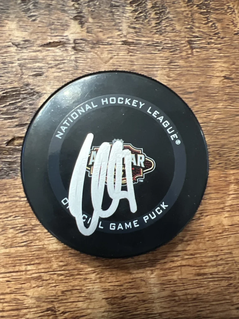 Claude Giroux Signed 2022 All Star Game Puck PSA DNA Autographed Flyers