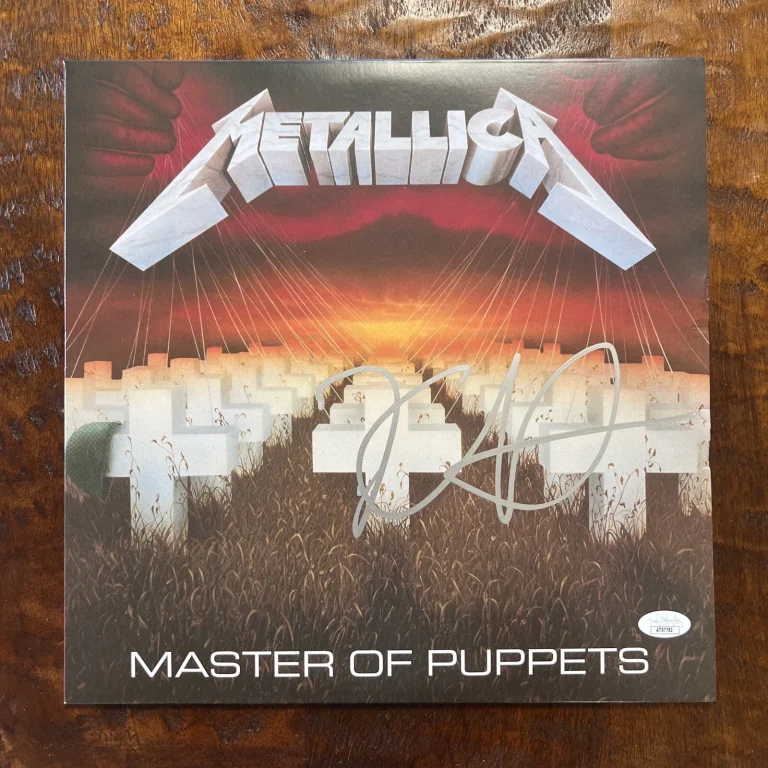 Kirk Hammett Signed Metallica Master Of Puppets Vinyl Record JSA Coa Autographed