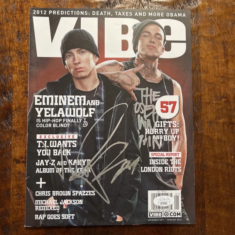 Yelawolf Signed Vibe Magazine JSA Coa Autographed Slumerican Eminem