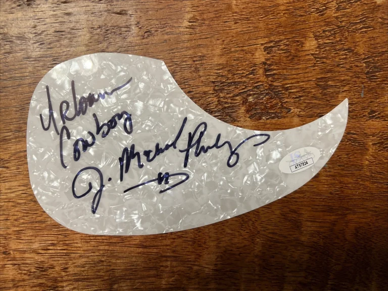 J. Michael Phillips Signed Guitar Pick Guard JSA Coa Autographed Slumerican