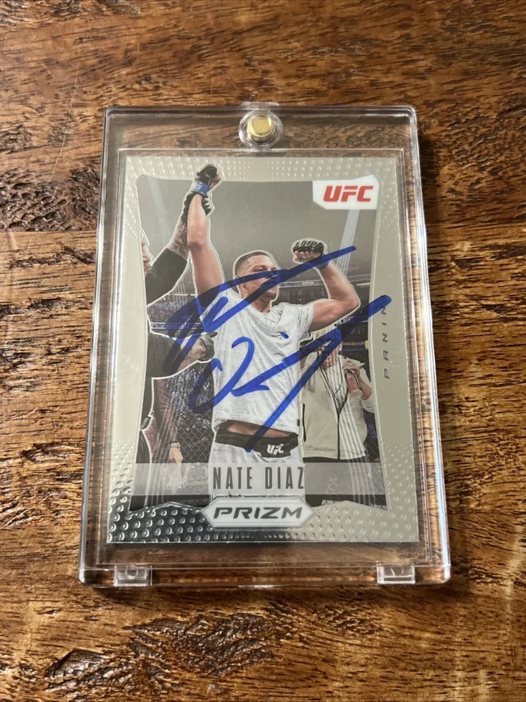 Nate Diaz IP Signed Prizm Card JSA Coa Autographed UFC