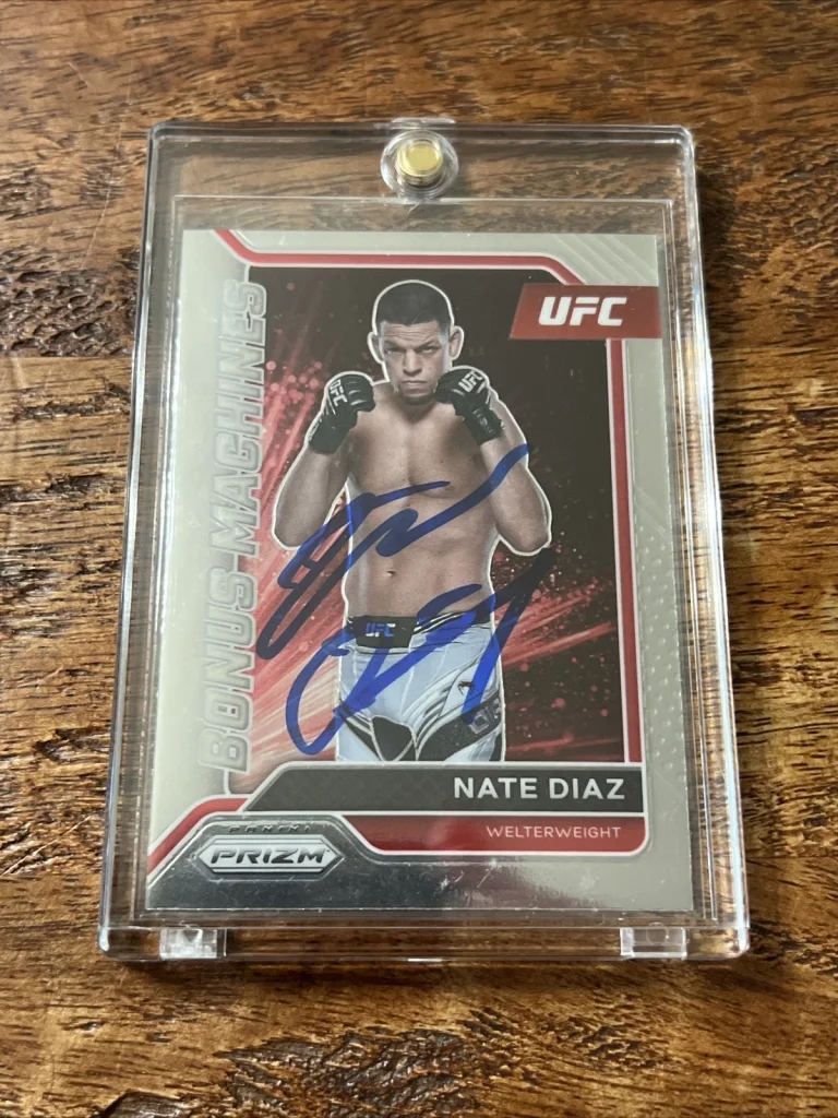 Nate Diaz IP Signed Prizm Card JSA Coa Autographed UFC