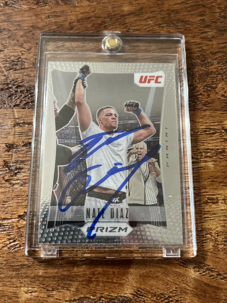 Nate Diaz IP Signed Prizm Card JSA Coa Autographed UFC