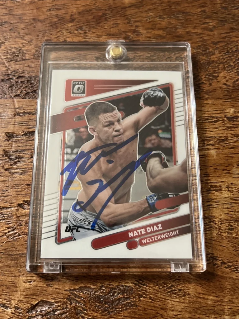 Nate Diaz IP Signed Optic Card JSA Coa Autographed UFC
