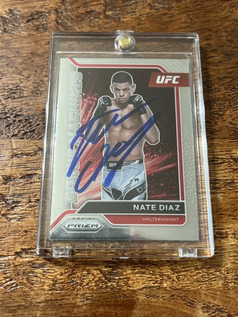 Nate Diaz IP Signed Prizm Card JSA Coa Autographed UFC