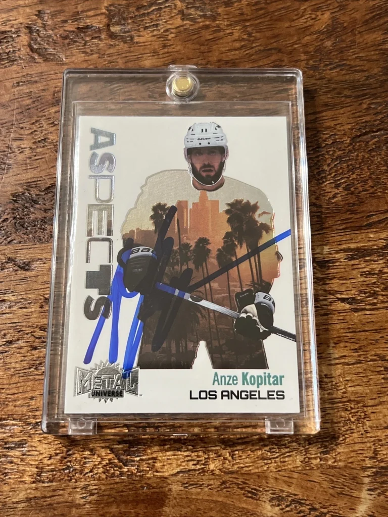 Anze Kopitar IP Signed Skybox Metal Card JSA Coa Kings Autographed