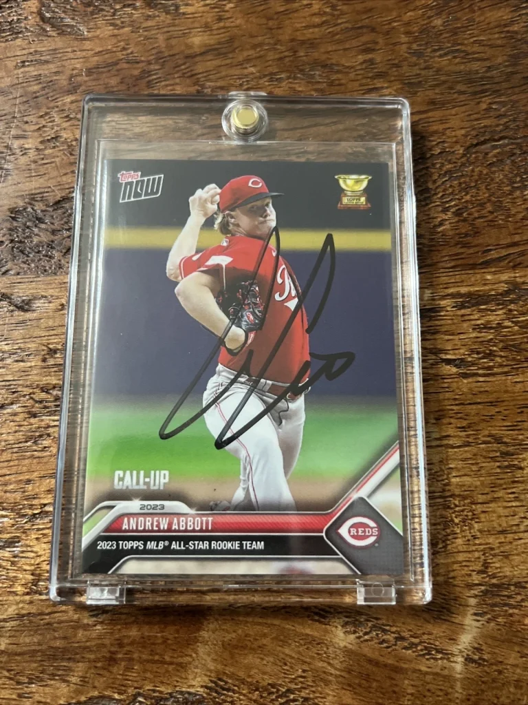 Andrew Abbott IP Signed Topps Now Rookie Card JSA Coa Autographed Reds