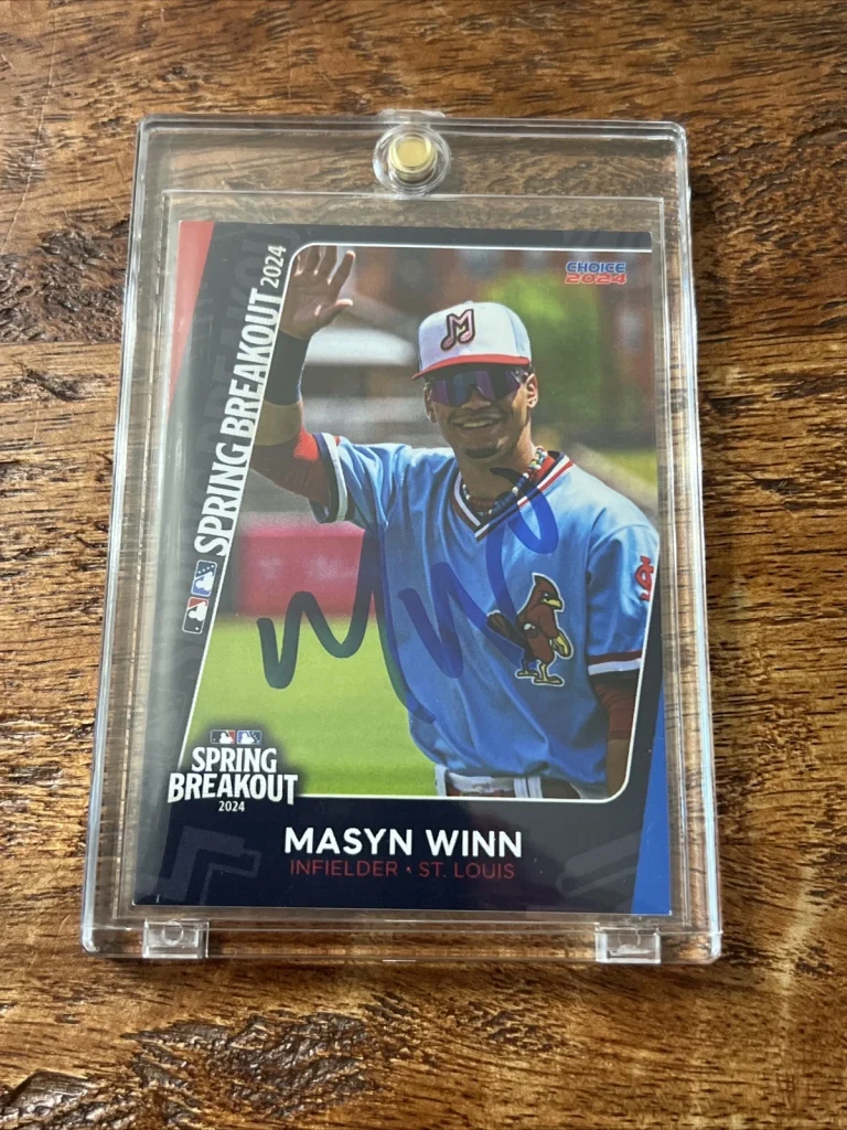 Masyn Winn IP Signed Spring Breakout Card JSA Coa Autographed Cardinals