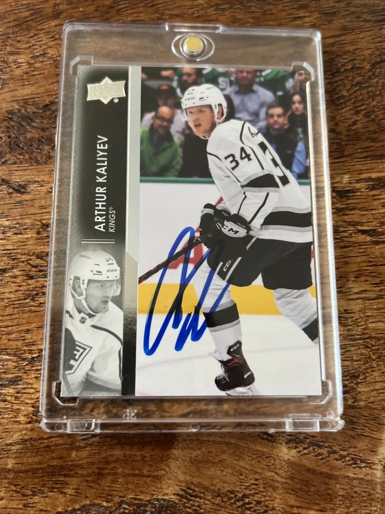 Arthur Kaliyev IP Signed Upper Deck Card PSA DNA Autographed Kings