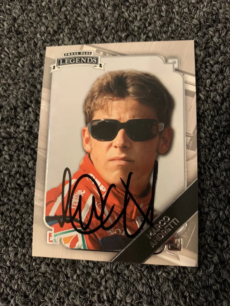 Signed Trading Card Indy 500 Indianapolis Marco Andretti Press Pass Legends