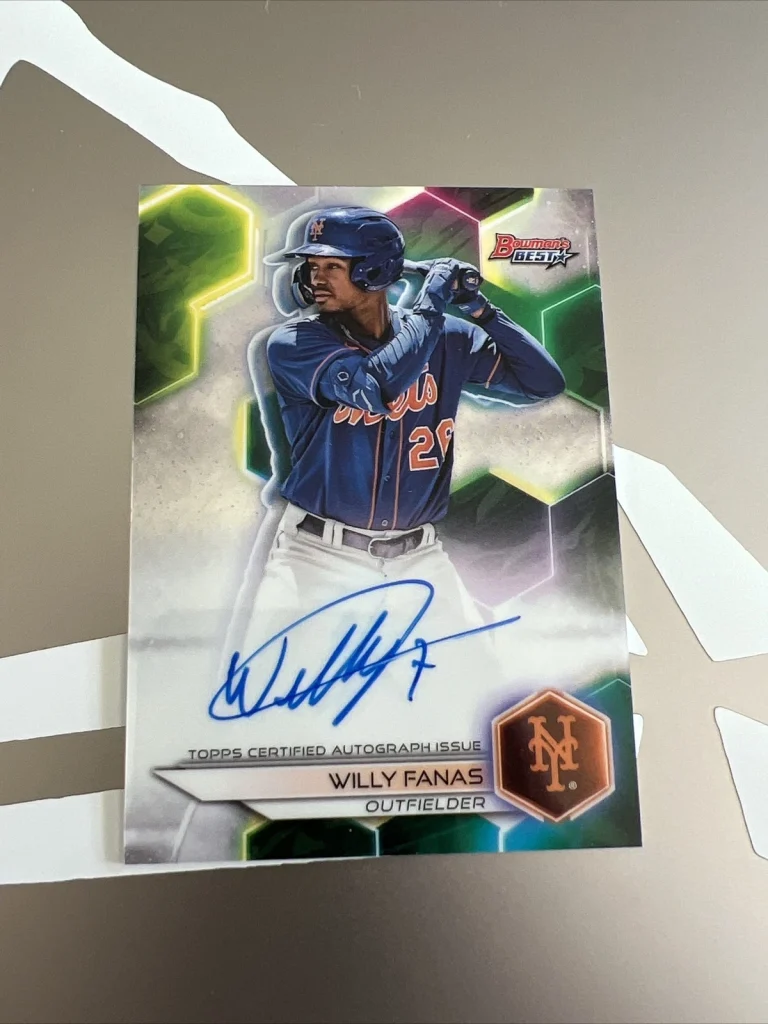 2023 Bowman’s Best Autographs WILLY FANAS Auto #B23-WFS New York Mets