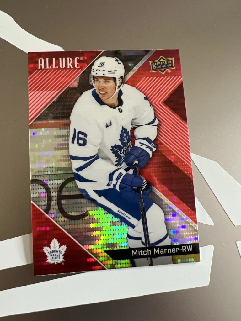 Mitch Marner 2024-25 Upper Deck Allure Red Rainbow Parallel Card #38 Maple Leafs