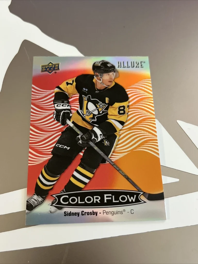 Sidney Crosby 2024-25 UD Allure Color Flow Red-Orange Card #CFL-54 Penguins Card