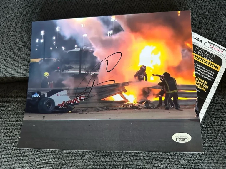 Romain Grosjean Signed 8 X 10 Photo JSA Authentication COA Indy 500 Formula 1