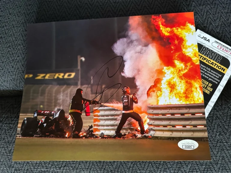 Romain Grosjean Signed 8 X 10 Photo JSA Authentication COA Indy 500 Formula 1