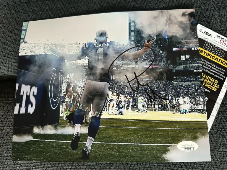 Pat Mcafee Signed Indianapolis Colts WWE WVU 8 X 10 Photo JSA Authentication COA