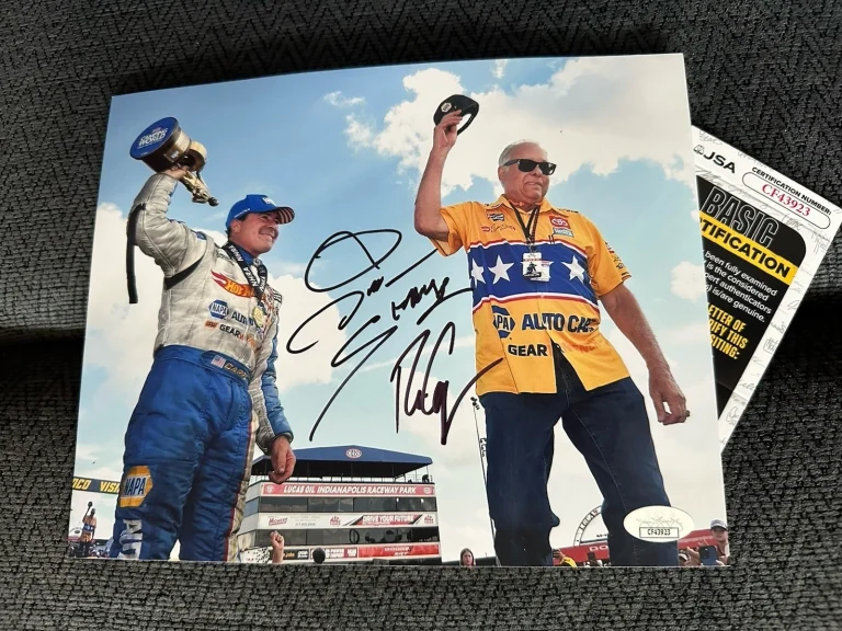 Don Snake Prudhomme & Ron Capps Signed 8x10 Photo Nhra JSA Authenticated COA