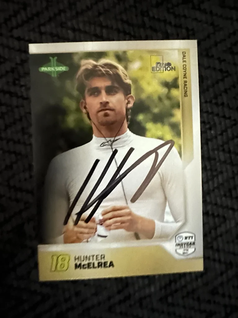 2025 Parkside First Edition Indy Car Trading Card 500 Hunter McElrea Signed