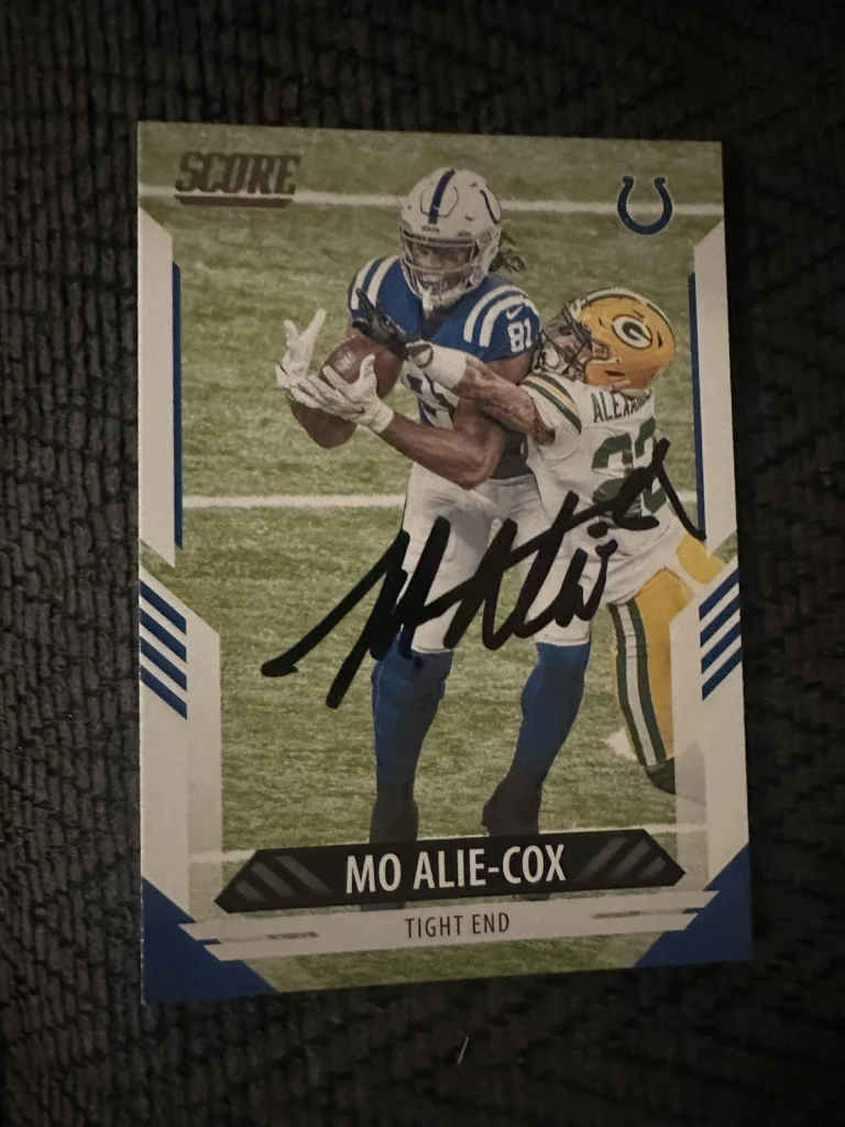 Mo Alie Cox Colts Signed Trading Card Autographed