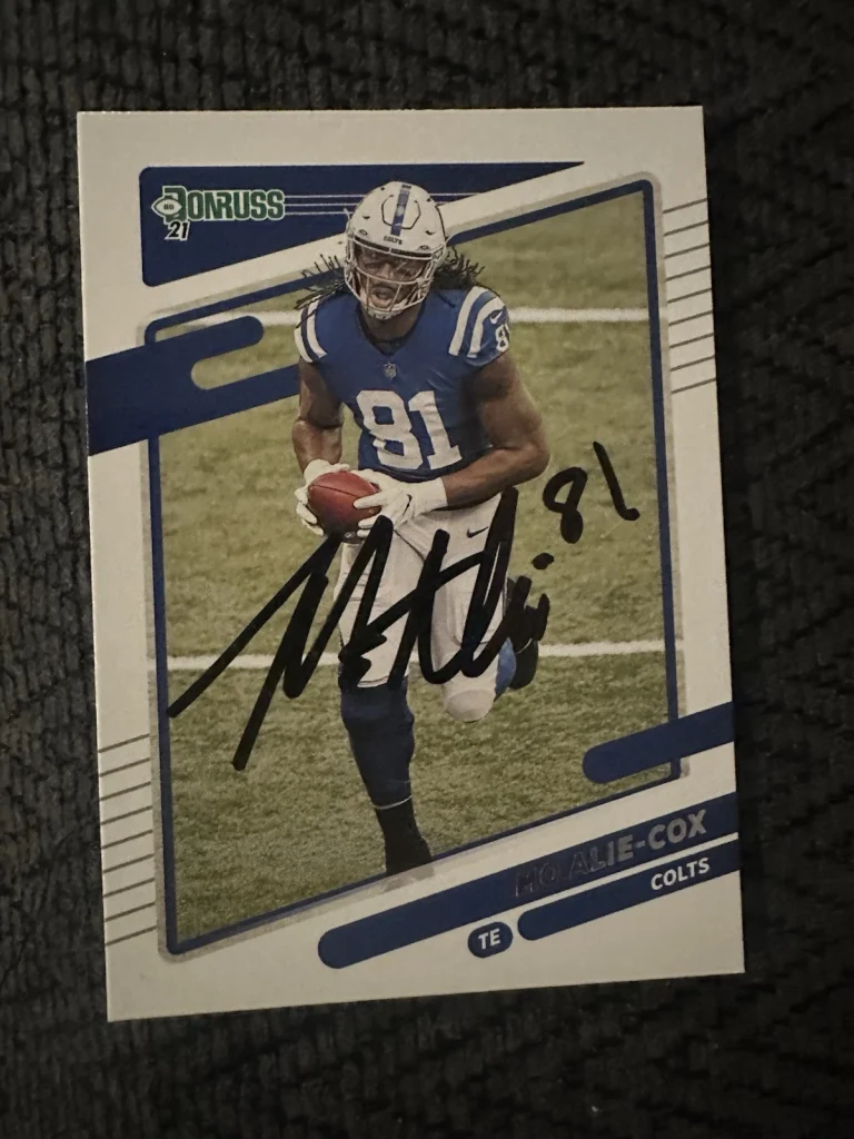 Mo Alie Cox Colts Signed Trading Card Autographed