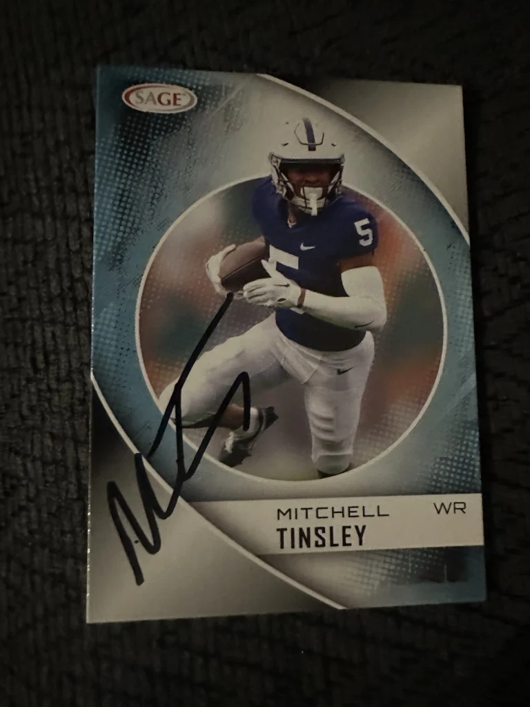 Mitchell Tinsley Signed Trading Card Autographed Cincinnati Bengals Penn State