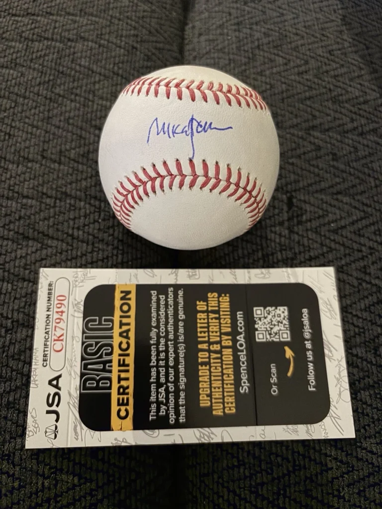 Mike Johnson Signed Authentic Baseball ROMLB JSA Authenticated COA Speaker House