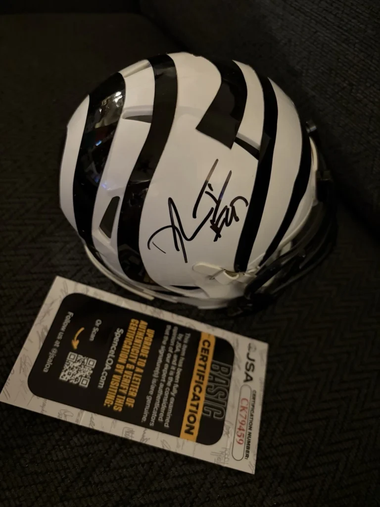 Dexter Lawrence II Bengals Signed Mini Helmet JSA Authenticated COA Autograph