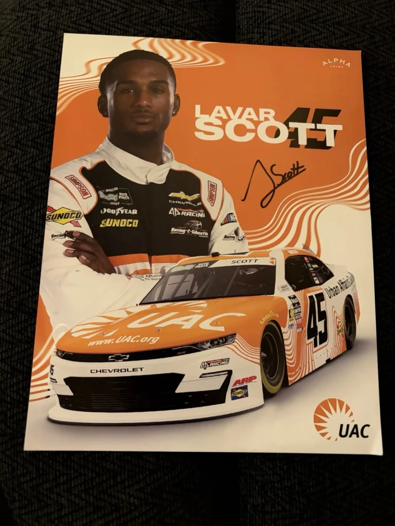 Lavar Scott Signed Promo Hero Card Nascar Autographed 2026