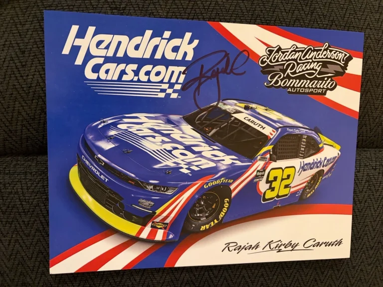 Rajah Carruth Signed Promo Hero Card Nascar Autographed 2026