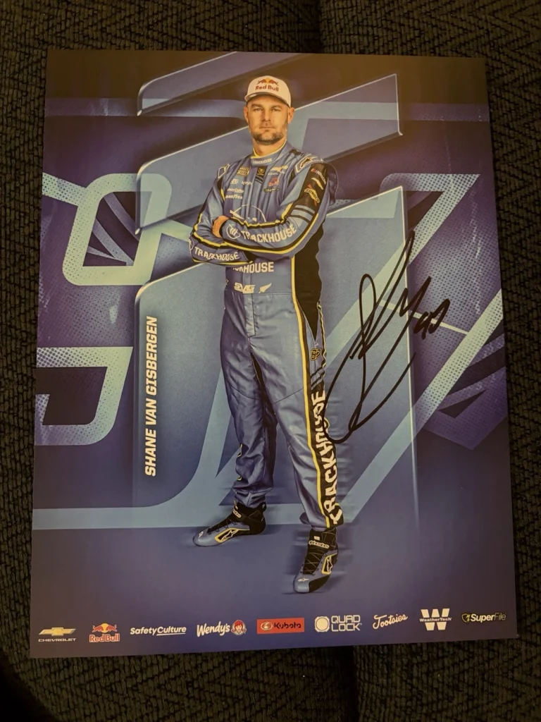 Shane Van Gisbergen Signed Promo Hero Card Nascar Autographed 2026