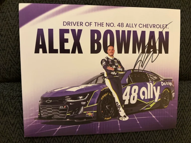 Alex Bowman Signed Promo Hero Card Nascar Autographed 2026