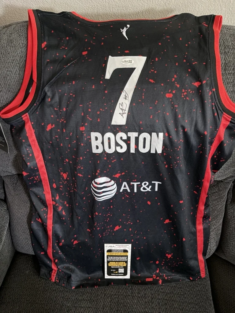 Aliyah Boston SIGNED Indiana Fever Jersey L JSA Authentication COA