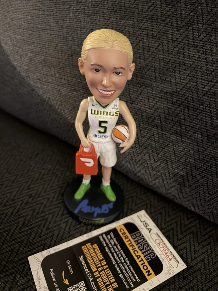 Paige Bueckers Signed Door Dash Bobblehead JSA Authenticated COA 2025 All Star