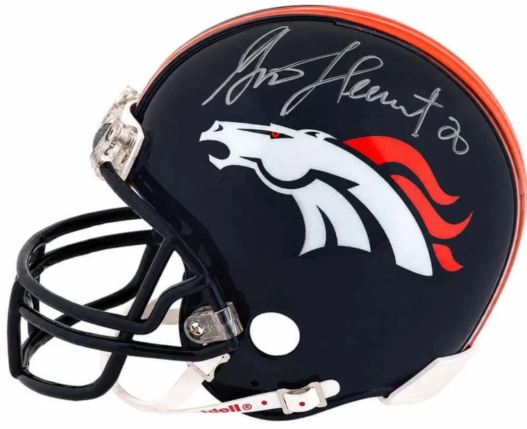 Garrison Hearst Signed Denver Broncos Riddell (VSR4) Mini Helmet -(SCHWARTZ COA)