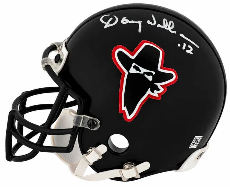 Doug Williams Signed USFL Outlaws Riddell (VSR4) Mini Helmet - (SCHWARTZ COA)