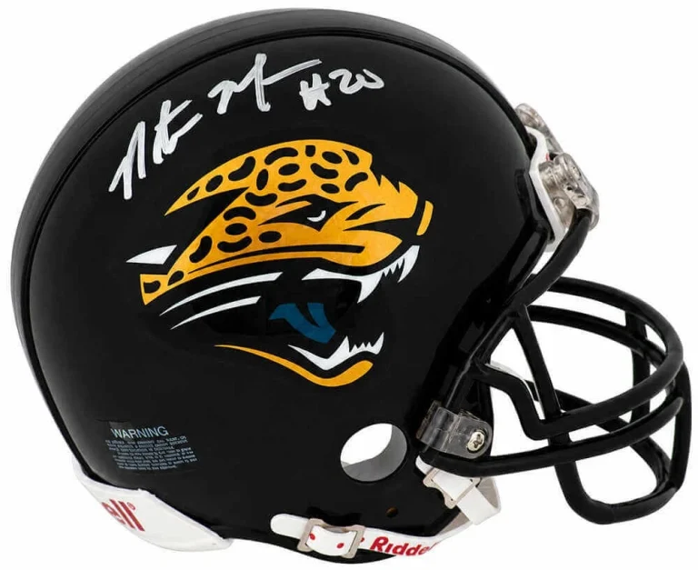 Natrone Means Signed Jaguars Riddell (VSR4) Mini Helmet - (SCHWARTZ SPORTS COA)