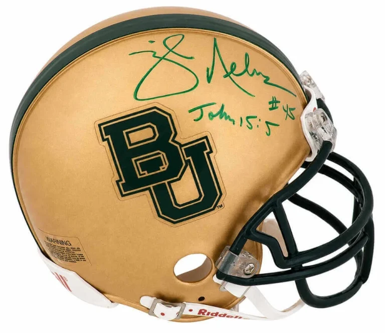 Mike Nelms Signed Baylor Bears Riddell (VSR4) Mini Helmet -(SCHWARTZ SPORTS COA)