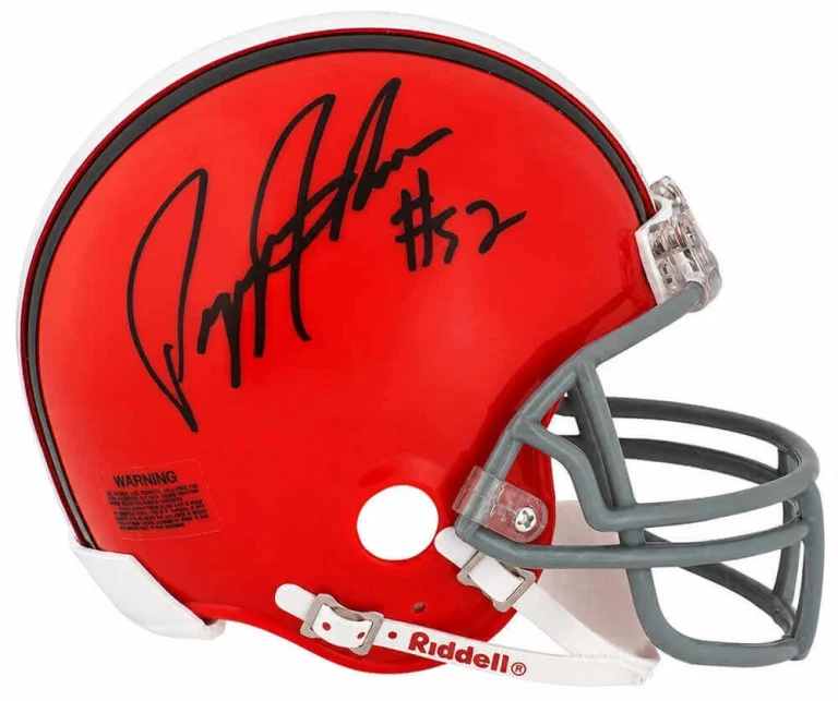 Pepper Johnson Signed Cleveland Browns Riddell (VSR4) Mini Helmet (SCHWARTZ COA)