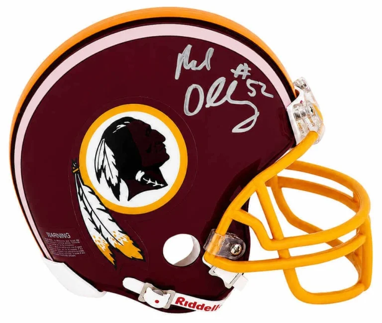 Neal Olkewicz Signed Redskins T/B Riddell (VSR4) Mini Helmet - (SCHWARTZ COA)