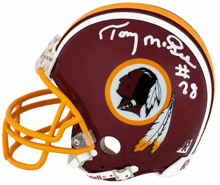 Tony McGee Signed Washington Throwback Riddell (VSR4) Mini Helmet (SCHWARTZ COA)