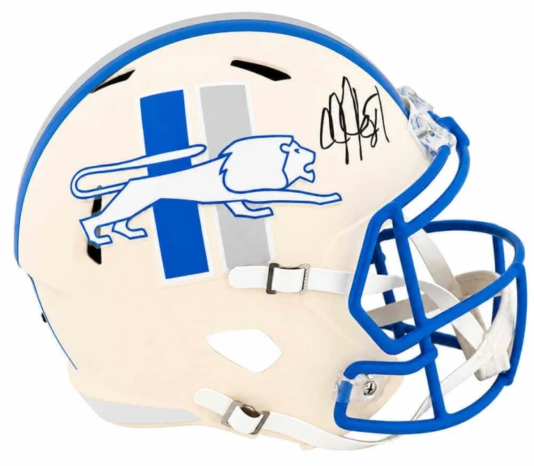 Calvin Johnson Signed Lions RETRO Riddell Speed Full Size Replica Helmet -SS COA
