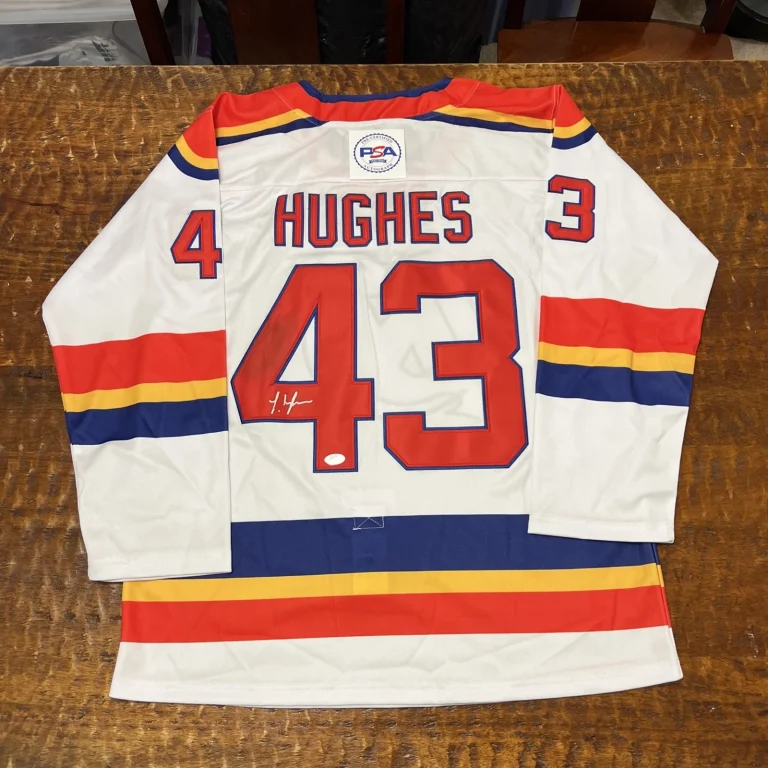 Luke Hughes Signed New Jersey Devils Jersey PSA DNA Autographed