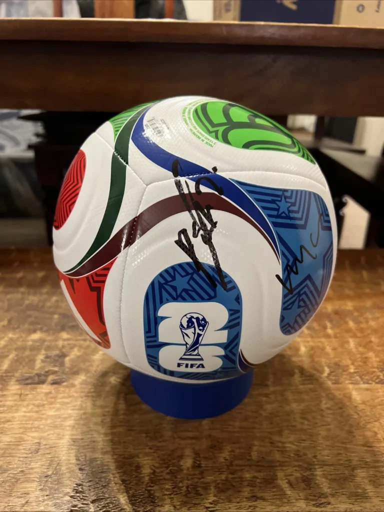 Folarin Balogun Weston McKennie Signed 2026 World Cup Soccer Ball JSA Coa