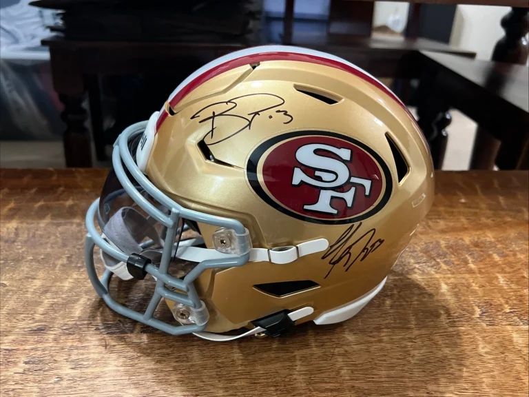 Brock Purdy McCaffrey Kittle Signed San Francisco 49ers Mid Size Helmet JSA Coa